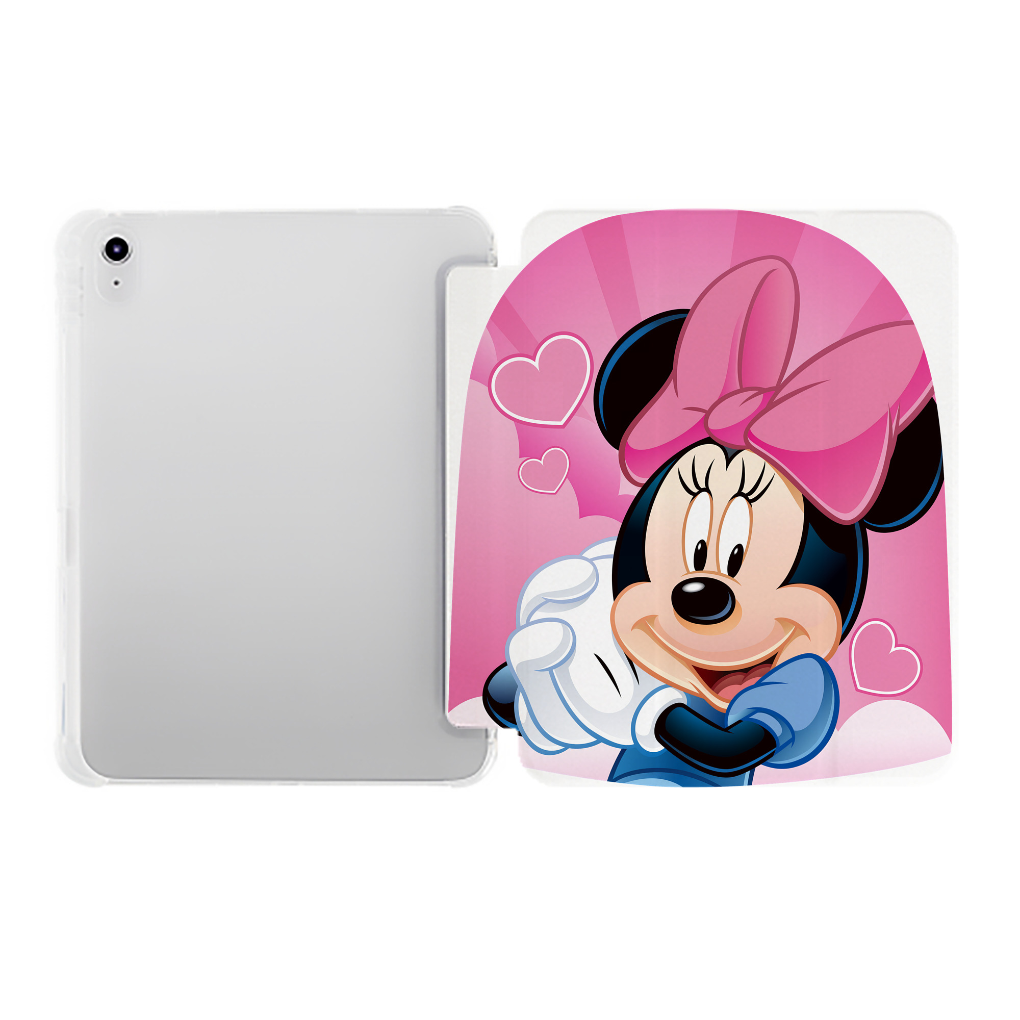 （画像用） ミッキーマウス Mickey Mouse IPad ケース ペン収納付き 三つ折りスタンド PUレザー×シリコン 対応機種9.5/10.5/10.9インチ